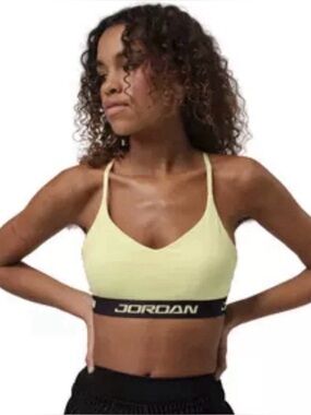 Jordan Women's Small Sport Indy Logo Light Support Bra Adjustable Straps New
